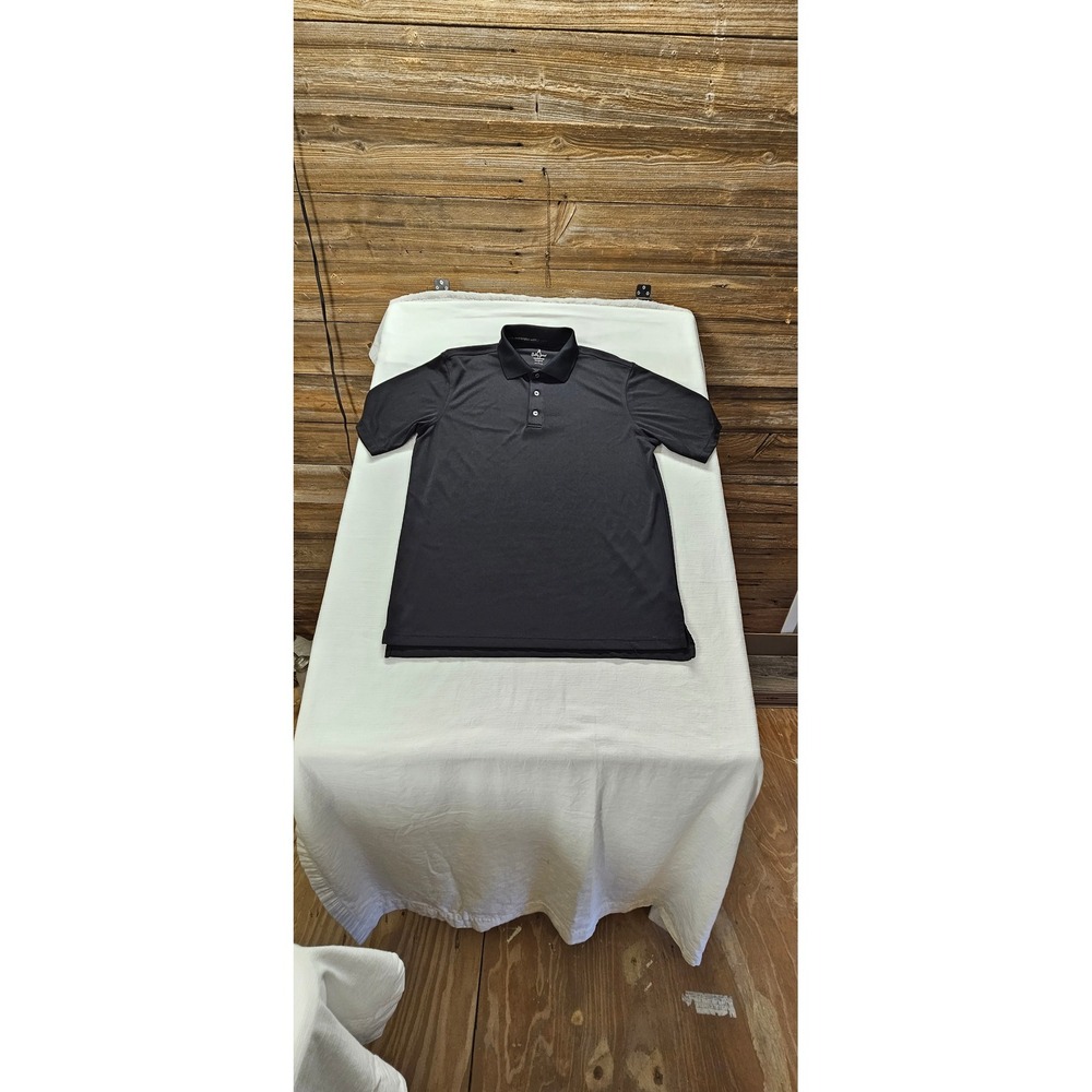 Bobby Jones Performance Mens Large Black Short Sleeve Golf Polo Shirt L